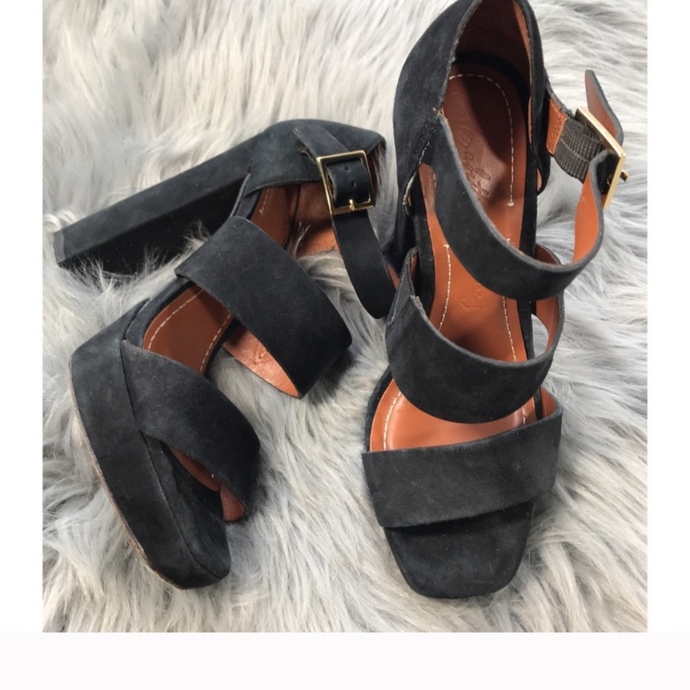 Black platform heels